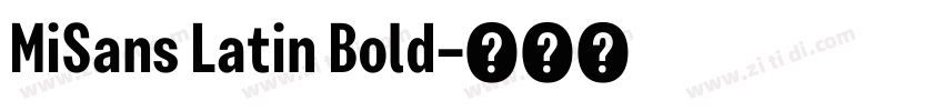 MiSans Latin Bold字体转换